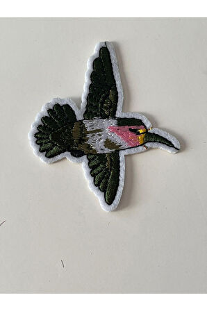 8X7 CM NAKIŞ İŞLEME KUŞ APLİKE ÜTÜ İLE YAPIŞAN