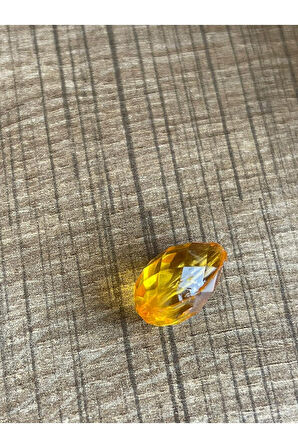 PLASTİK CAM GÖRÜNTÜSÜNDE TURUNCU DELİKLİ BONCUK 50 ADET 2 CM