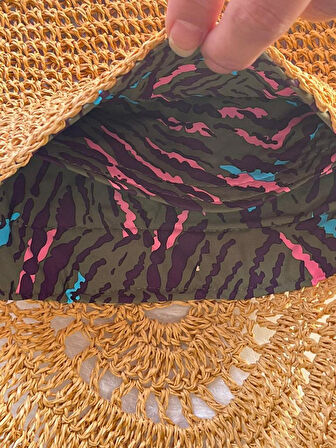 EL ÖRGÜSÜ NAZAR BONCUKLU 27X19CM ASKILI KAĞIT İP CLUTCH PORTFÖY ÇANTA