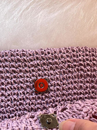 EL ÖRGÜSÜ NAZAR BONCUKLU 27X19CM ASKILI KAĞIT İP CLUTCH PORTFÖY ÇANTA