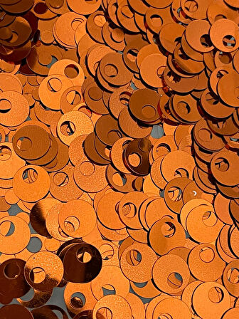 1 CM BRONZ YUVARLAK DANTEL OYA YAZMA LAZER KESİM PUL PAYET 50 GR