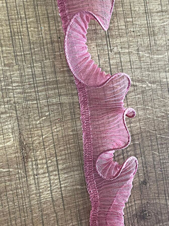 70 X4 CM PEMBE FIRFIRLI LASTİKLİ DİKİŞ AKSESUARI APLİKE