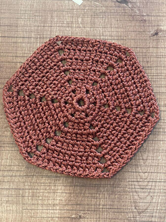 EL ÖRGÜSÜ POLYESTER MAKROME 6 KÖŞELİ DİKİŞ HOBİ AKSESUAR MOTİF