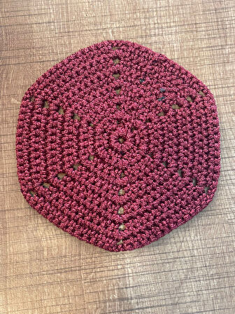 EL ÖRGÜSÜ POLYESTER MAKROME 6 KÖŞELİ DİKİŞ HOBİ AKSESUAR MOTİF