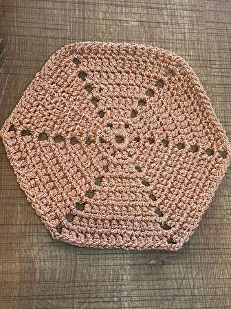 EL ÖRGÜSÜ POLYESTER MAKROME 6 KÖŞELİ DİKİŞ HOBİ AKSESUAR MOTİF