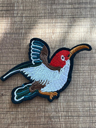 13X9 CM ÜTÜ İLE YAPIŞAN NAKIŞ İŞLEME KUŞ APLİKE ARMA YAMA