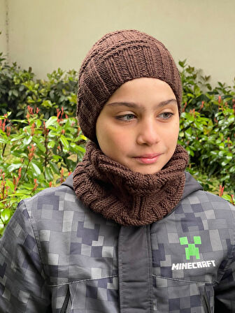 ÇOCUK BERE BOYUNLUK YUMUŞAK YÜN TAKIM