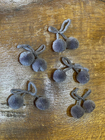 3 CM ÇAP 5 Lİ 10 PARÇALI RENKLİ PONPON ELBİSE GİYİM AKSESUAR ÇANTA BERE AKSESUAR