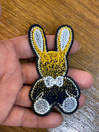 9X3 CM ÜTÜ İLE YAPIŞAN KABARTMA AYICIK APLİKE ARMA DİKİŞ HOBİ MALZEMESİ