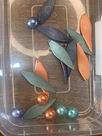 KOLYE YAPIM SET KOLYE UCU TAKI YAPIM MALZEMESİ RENKLİ SEDEF SET