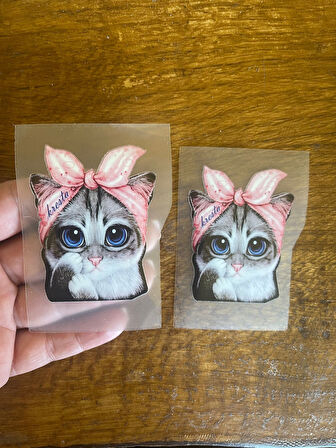 2 Lİ 7X3 CM ÜTÜ İLE YAPIŞAN LOL BEBEEK ANANAS KEDİ TRANSFER BASKI APLİKE ARMA TİŞÖRT ÇOCUK BASKI