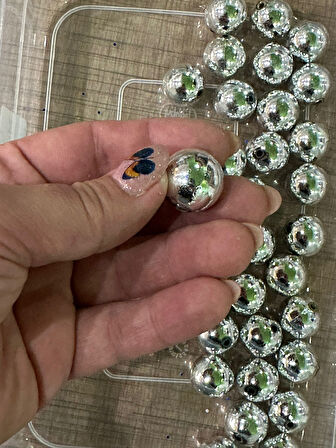 2 CM  10 ADET DELİKLİ TAKI BONCUĞU KOLYE GİYİM AKSESUARI