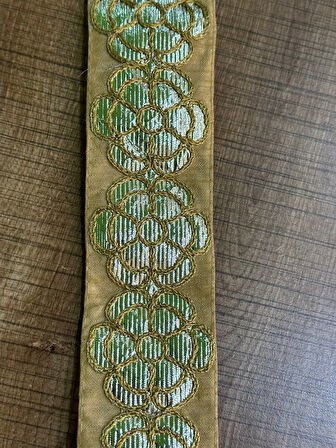 HİNDİSTANDAN GELEN TASARIM ŞERİT BORDÜR DİKİŞ AKSESUARI 1 METRE