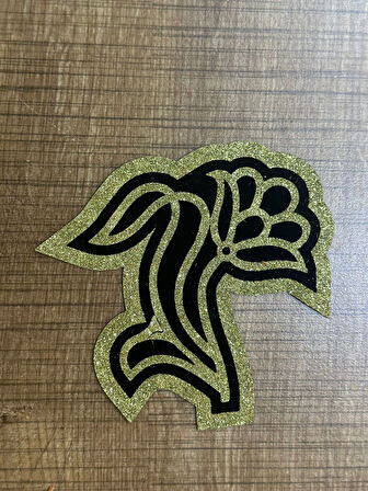 10X10 CM PARLAK ÇİÇEK APLİKE ARMA YAMA DİKİŞ HOBİ AKSESUARI