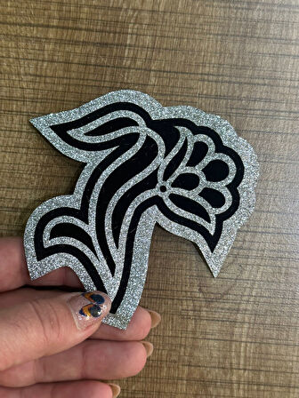 10X10 CM PARLAK ÇİÇEK APLİKE ARMA YAMA DİKİŞ HOBİ AKSESUARI