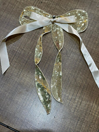 25X18 CM PUL PAYETLİ TÜL FİYONK İNCİ BONCUKLU APLİKE DİKİŞ GİYİM AKSESUARI