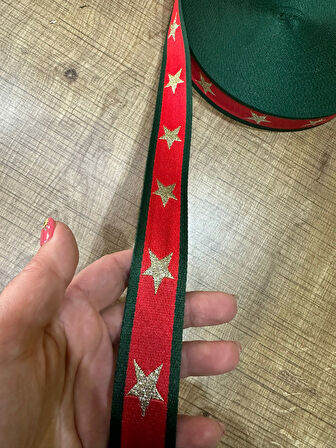 EN 3 CM PARLAK YILDIZLI ÇİFT TARAFLI ŞERİT DİKİŞ AKSESUARI 1 MERTE