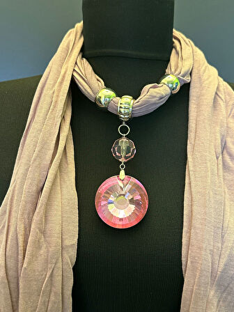 CAM TAŞLI KADIN KOLYE FULAR BOY 170 CM