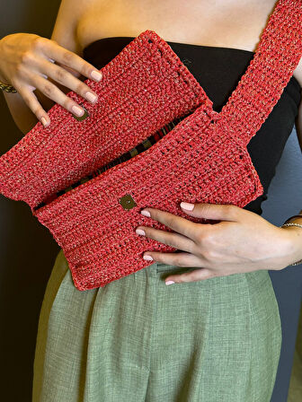 EL ÖRGÜSÜ PUL PAYETLİ ÇAPRAZ ÇANTA AYARLANABİLİR BOY