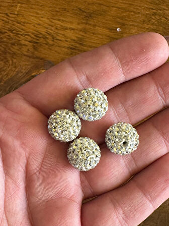 4 ADET ZİRKON TAŞLI KOLYE UCU TAKI BONCUĞU