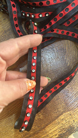 ZİRKON TAŞLI ÇİZGİLİ DİKİŞ GİYİM AKSESUARI APLİKE EN 2 CM (1 METRE)