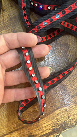 ZİRKON TAŞLI ÇİZGİLİ DİKİŞ GİYİM AKSESUARI APLİKE EN 2 CM (1 METRE)