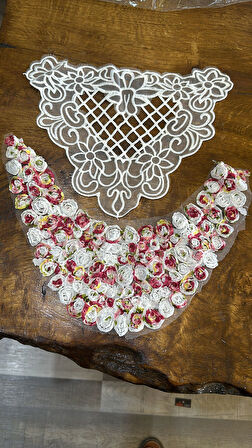 2 Lİ YAKA APLİKE SET DİKİŞ GİYİM APLİKE 29X22-33X15 CM