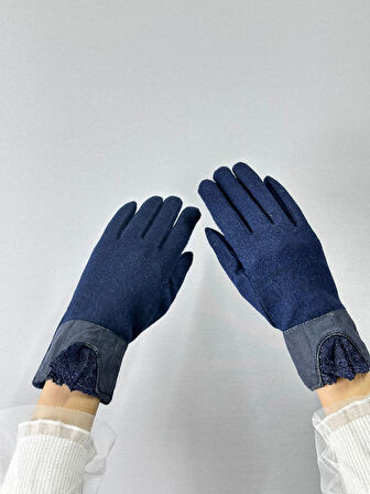 KAŞMİR DANTEL DETAYLI KADIN ELDİVEN