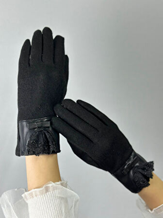 KAŞMİR DANTEL DETAYLI KADIN ELDİVEN