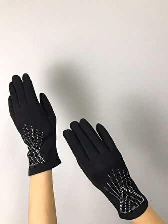 TAŞ İŞLEME KAŞMİŞ KADIN ELDİVEN DOKUNMATİK PARMAK