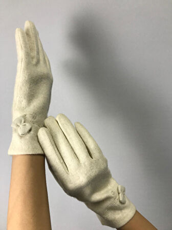 KAŞMİR FİYONKLU KADIN ELDİVEN DOKUNMATİK PARMAK