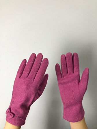 KAŞMİR FİYONKLU KADIN ELDİVEN DOKUNMATİK PARMAK