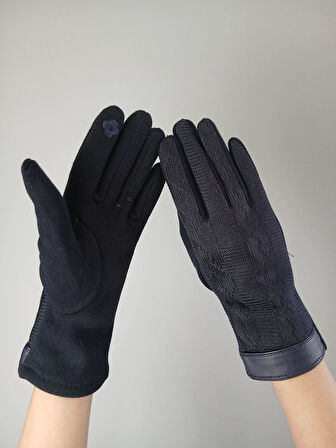 TRİKO KAŞMİR SİYAH KADIN ELDİVEN