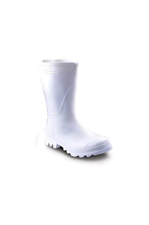 Unisex Beyaz Lastik Çizme