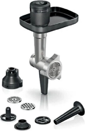 Bosch Mutfak Şefi MUMS6ZS00 -MUMSZ6ZS17 3 Lü Aksesuvar Seti Kıyma Aparatı- Makarna Diks -Cam Blender Aparatı