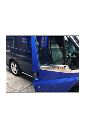 Ford Transit Krom Cam Çıtası 2 Parça 2006-2014 Arası Paslanmaz Çelik Geniş Yazılı