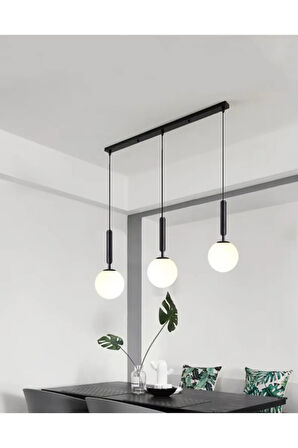 Modern Opal Cam 3' lü yemek Avize