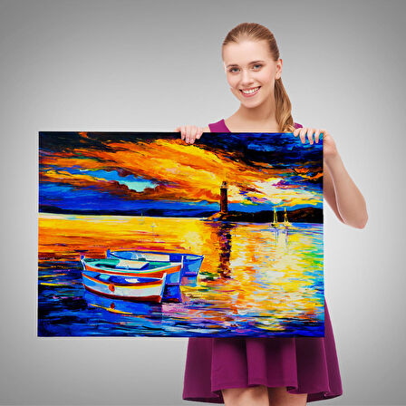 Harita Sepeti Okyanusun Gün Batımı Tablosu-1212