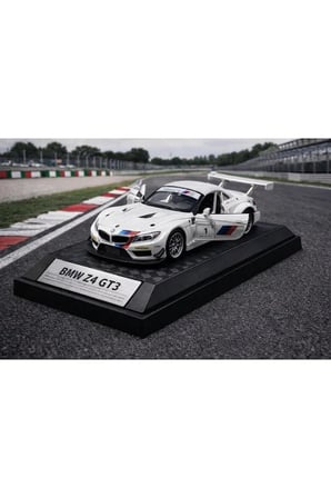 BMW Z4 GT3 DİECAST MODEL ARABA BMW SPOR 1:26 ÖLÇEK KUTULU ARABA BMW Z4 GT3 SPOR MODEL ARABA BEYAZ