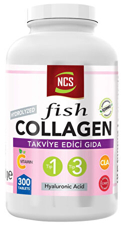 Balık Kollajen Type 1-3 Cla Biotin Çinko 300 Tablet
