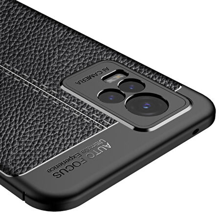 Gpack Vivo V21E Kılıf Niss Silikon Deri GörünümlüNano Glass