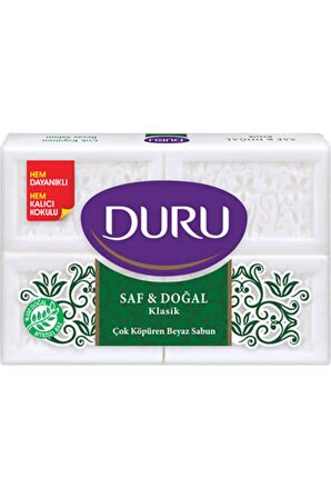 DURU SAF VE DOĞAL KLASİK BEYAZ SABUN KOKULU BANYO SABUNU 4x150 GR