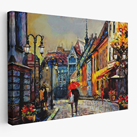 Harita Sepeti Kiev Ukrayna Sokak Manzarası Duvar Tablosu-1213