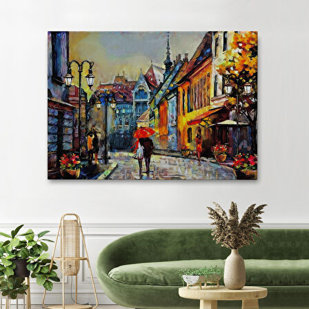 Harita Sepeti Kiev Ukrayna Sokak Manzarası Duvar Tablosu-1213