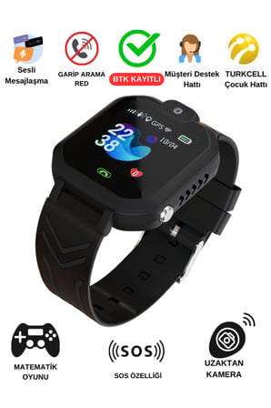 JETZU V28 Akıllı Çocuk Saati Konum Özellikli Sesli Görüşme Btk Onaylı Yerli Üretim 24 Ay Garanti