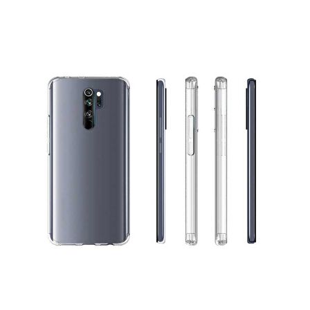 Smcase Xiaomi Redmi 9 Kılıf Lüks Silikon  Nano Ekran Koruyucu