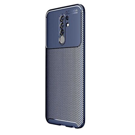 Smcase Xiaomi Redmi 9 Kılıf Negro Karbon Silikon