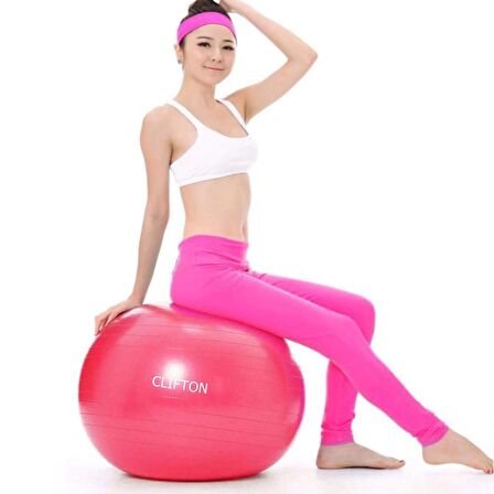 Leyaton 65 Cm Fitilli Pilates Topu Pembe Ve Pompa