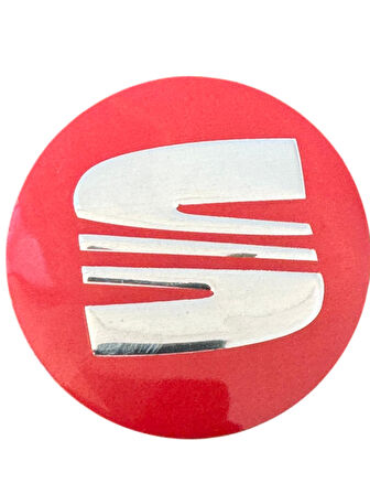 55.5 MM  YAPIŞTIRMA JANT GÖBEK ARMASI TAKIM (4 ADET) KIRMIZI SEAT
