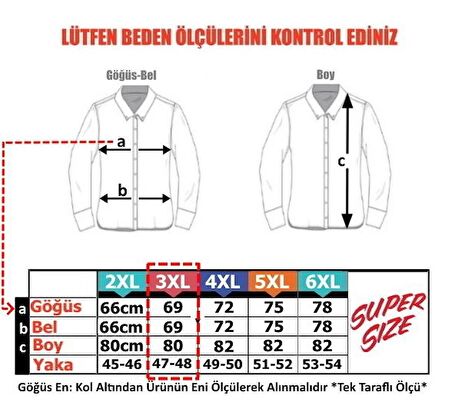 Büyük Beden Battal Boy Erkek Gömlek Surco Kısa Kol